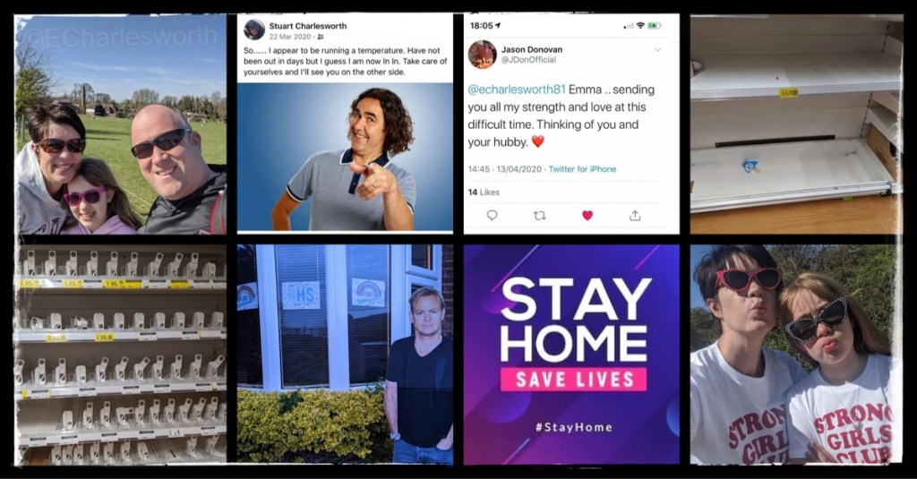 Various images depicting the pandemic in the UK