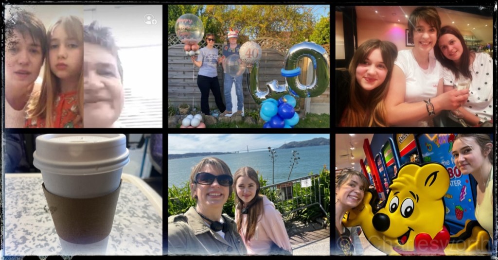 Photos of Emma’s birthdays from 2020 to 2025